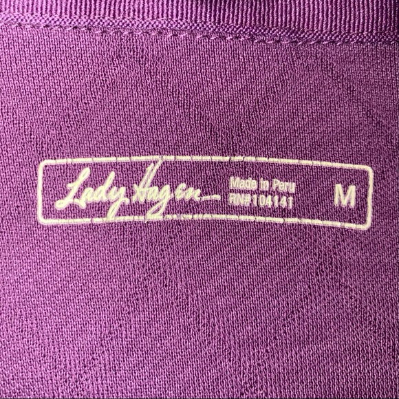 Lady Hagen Long Sleeved Polo in Plum-Size Medium - Picture 2 of 9